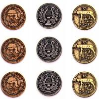 ZESTAW 9 RZYMSKICH METALOWYCH MONET LARP RPG