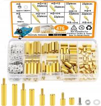 НАБОР 476PCS. Втулки ПКБ прокладки м3 болтов болтов прокладок латунные