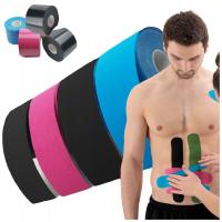 4x TAŚMA PLASTRY KINESIO KINESIOTAPING TAPE TEJP TEJPY 5m Kinezjologiczna 5