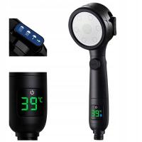 Słuchawka prysznicowa LED wyświetlaczem temperatury 4tryby oszczędność wody