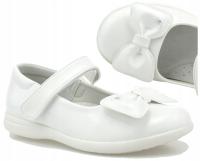 BUTY KOMUNIJNE DLA DZIEWCZYNKI, BIAŁE DZIEWCZĘCE PÓŁBUTY NA RZEP