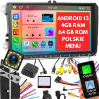 RADIO 9'' 4GB/64GB ANDROID 13 GOLF V VI PASSAT B6 B7 SEAT SKODA VOLKSWAGEN