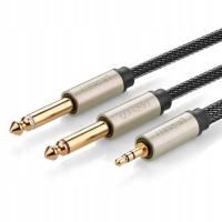 Ugreen 10618 kabel audio 3 m 3.5mm 2 x 6.35mm Czarny