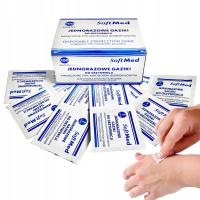 Jednorazowe gaziki do dezynfekcji nasączone alkoholem SoftMed 100 saszetek