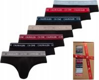 CALVIN KLEIN MAJTKI MĘSKIE SLIPY BAWEŁNIANE 7 PACK Z LOGO S NA PREZENT