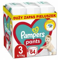 PAMPERS PANTS 3 размер детские подгузники 6-11 кг мини запас 64ШТ