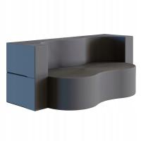 Fotel kanapa rozkładana sofa ogrodowa SWING 120x200 TKANINA NIEPRZEMAKALNA