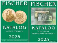 КАТАЛОГ МОНЕТ ПЛЮС КАТАЛОГ ПОЛЬСКИХ БАНКНОТ FISCHER 2025 НОВЫЙ НАБОР
