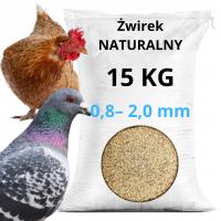 Piasek Kwarcowy Żwirek Dla Kur Gołębi Indyków Podłoże Pokarm 0,8-2,0mm 15kg