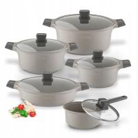 Набор 3X кастрюля сковорода индукционная кастрюля Starke Pro Stoneware Marble 10 el