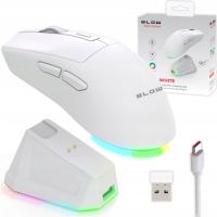 MYSZ OPTYCZNA BLOW Adrenaline OMEGA BIAŁA ZE STACJĄ ŁADUJĄCĄ GAMINGOWA USB
