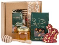 Пасхальный подарок подарочный набор подарочная коробка чай мед заяц