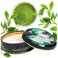 ŚWIECA DO MASAŻU ciepły olejek dla par piękny zapach ZIELONEJ HERBATY 30 ml