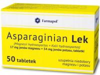 Asparaginian lek magnez potas 50 tabletek