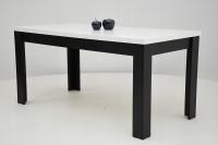 DUŻY BIAŁO - CZARNY STÓŁ 90x160 DO 200