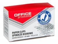 Spinacze okrągłe OFFICE PRODUCTS, 33mm, 100szt., srebrne