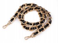 Ручки для сумок цепь с карабинами черный