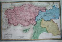 1838 oryginał stara MAPA TURCJA IRAK MEZOPOTAMIA ARMENIA CYPR antyk