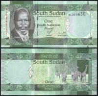 $ Sudan Południowy 1 POUND P-5 UNC 2011