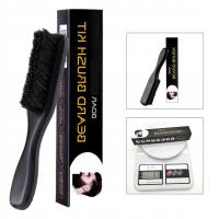 Szczotka do brody z długą rączką, z balsamami do brody I olejkami do brody złuszcza czerń