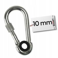 Karabińczyk z tulejką 10 mm do HUŚTAWKI hak huśtawowy