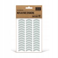 Naklejki odblaskowe na rower strzałki srebrne