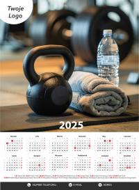 Kalendarz Plakatowy B2 Fitness Sport RÓŻNE WZORY