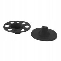 Profesjonalny czarny stojak na grzebienie salonowe z wieloma szczelinami i okrągłymi klipsami