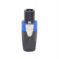 Blue 1pc Speaker Powercon Connector NL4FX Speakon 4Poles Plug Male Pro Plug