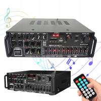 Amplituner 5.0 Bluetooth czarny z radiem FM