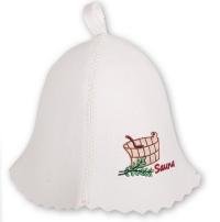 ТОЛСТАЯ ШАПКА ДЛЯ САУНЫ 100% ШЕРСТЬ ЯРКАЯ С ЛОГОТИПОМ