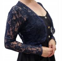 ПОЛУКРУГЛЫЙ БОЛЕРО NARZUTKA КРУЖЕВО СВАДЬБА 38/40