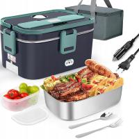 Elektryczny Podgrzewany Lunchbox 1,8 L Z Widelec I Łyżka Do Samochodu Domu