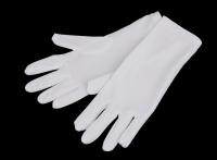 Białe Rękawiczki bezpyłowe z mikrofibry dla jubilerów, antykwariatów