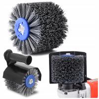 SZCZOTKA DO SATYNIARKI WALCOWA ŚCIERNICA NYLONOWA DO DREWNA METAL 120x100mm