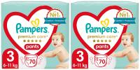 Pampers Premium Care 3 6-11 kg 2x70 szt. Pieluszki