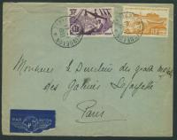 a1522 St PIERRE et MIQUELON 1951 r via Paris Galeria Lafayette PAR AVION