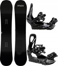 Snowboard RAVEN Pure Black 157cm + wiązania RAVEN S230 Black M/L