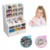 Детский настольный органайзер для ручек и карандашей с выдвижным ящиком