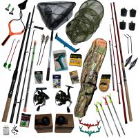 ROZBUDOWANY ZESTAW WĘDKARSKI 2x wędka FEEDER 2x Kołowrotki, Pełne Wyposażen