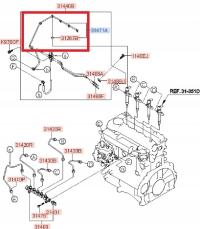 OEM PRZEWÓD PALIWOWY 314712A660 SILNIKA CRDI KIA/HYUNDAI