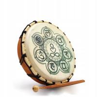 Шаманский барабан чакра с палочкой-25 см