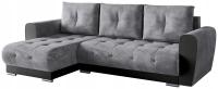 Серый угловой диван-кровать для гостиной DOMI