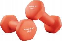 SYL902O01 Songmics Hantle ,zestaw hantli, hantle sześciokątne, 2 x 1 kg