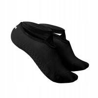 SKARPETKI DO JOGI PILATESU ANTYPOŚLIZGOWE Z PASKAMI CZARNE - BeastPink M