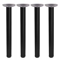Nogi do stołu czarne stalowe 71 cm 4 sztuki 710mm AKS