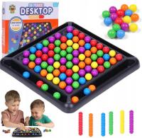 GRA LOGICZNA RODZINNA PLANSZOWA KOLOROWE KULKI UKŁADANKA 80EL