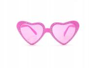 Okulary Serduszka różowe