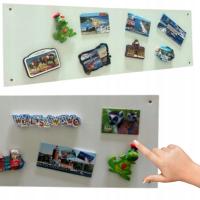 Biała tablica na magnesy z wakacji na ścianę Loft 62,5x20cm STALFORM