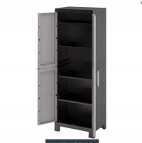 Wysoka 182cm szafa garażowa HEAVEN szara mocny pla